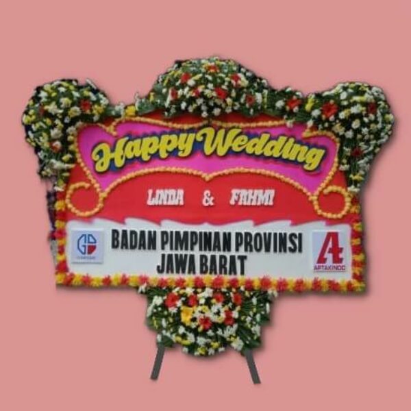 Bunga Papan Happy Wedding